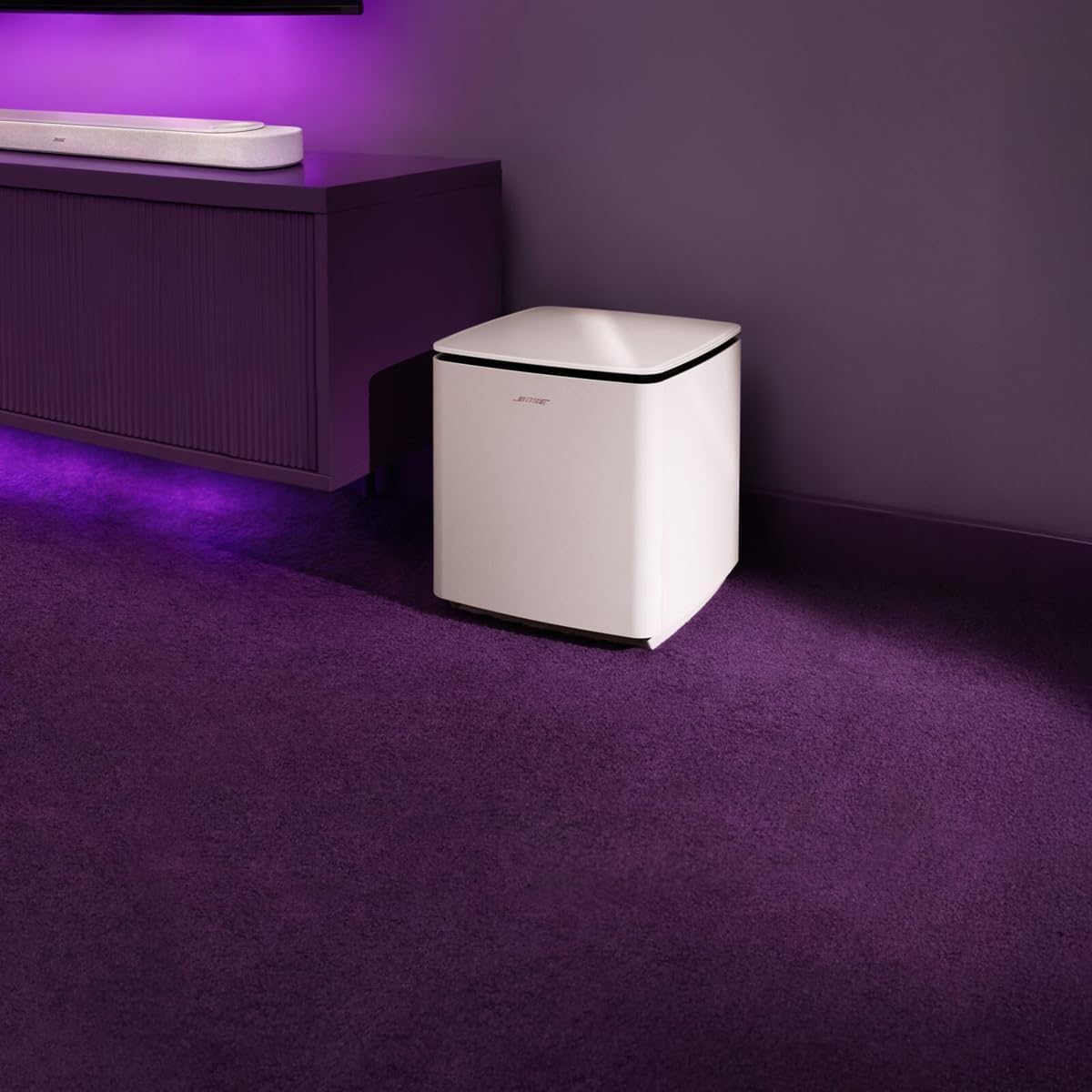 Bose New Lifestyle Ultra Subwoofer, Wireless Home Subwoofer, Perfect for Home Theater Systems, Easy Setup, Deep Bass, White Smoke