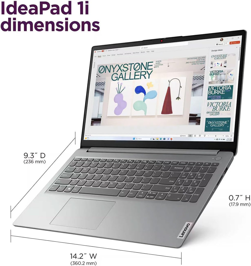 Lenovo IdeaPad 15.6" FHD Laptop for Home & Students, Intel Celeron N6000, 8GB RAM, 128GB eMMC, Up to 10-Hour Battery, Windows 11, Office 365 with 1TB Cloud, 1-Year ADP, Bundle with PCO Laptop Cooler