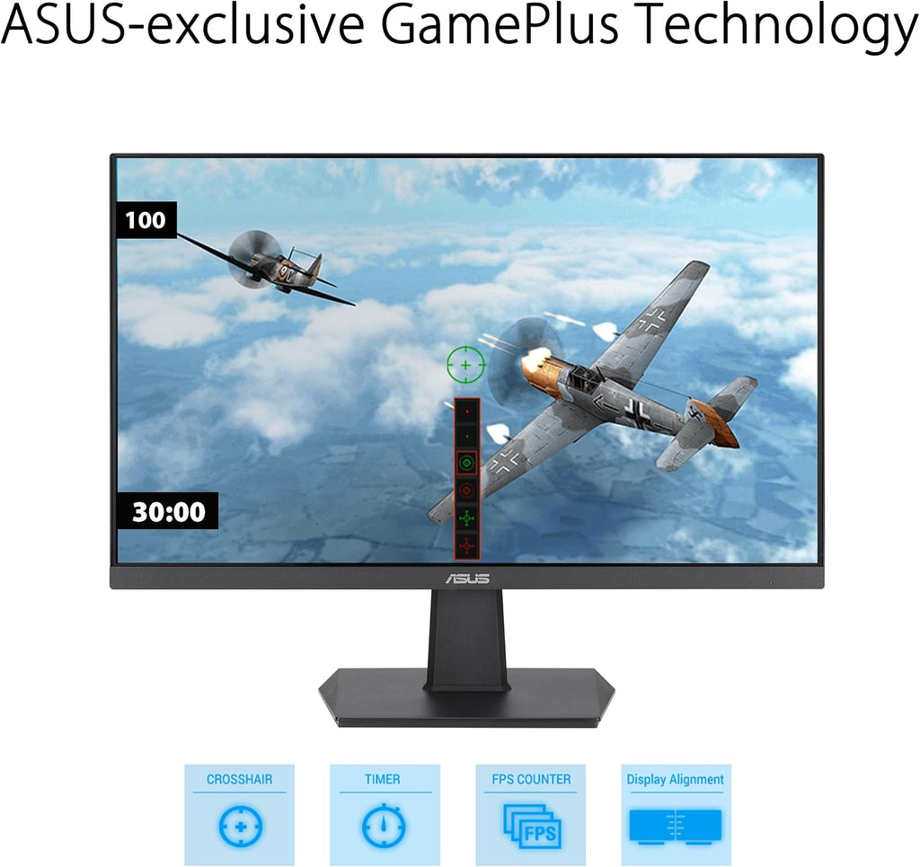 ASUS 24 Inch Frameless Monitor - 23.8-inch viewable, IPS, Full HD, 100Hz, 1080P, 1ms, Adaptive-Sync, for Working and Gaming, Flicker Free, HDMI, VESA Mountable, Tilt - VA24EHF