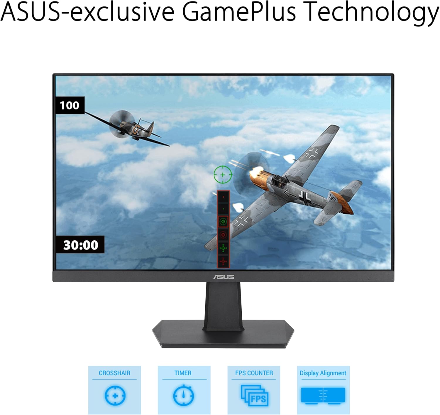 ASUS 24 Inch Frameless Monitor - 23.8-inch viewable, IPS, Full HD, 100Hz, 1080P, 1ms, Adaptive-Sync, for Working and Gaming, Flicker Free, HDMI, VESA Mountable, Tilt - VA24EHF