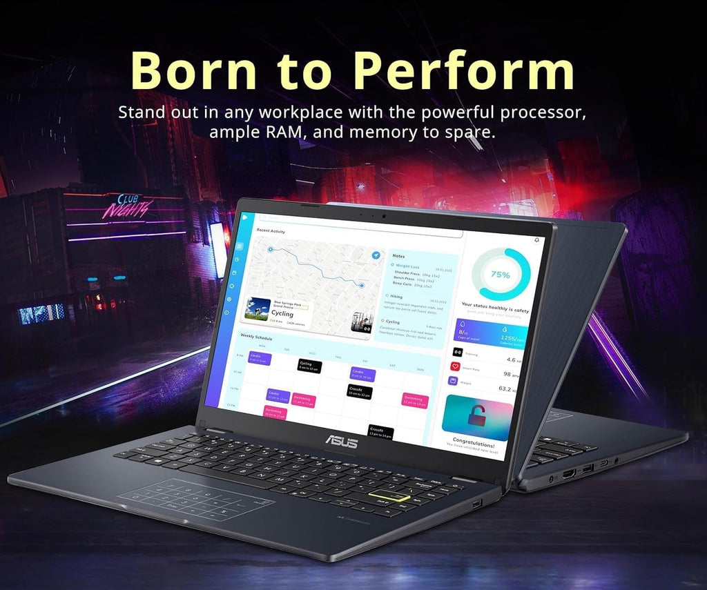 ASUS 14" Laptop for Business & Student, 14" FHD Display, Intel Celeron N4500, 1-Year of Microsoft 365, 4GB Memory, 64GB eMMC, NumberPad, Webcam, HDMI, Wi-Fi, Windows 11