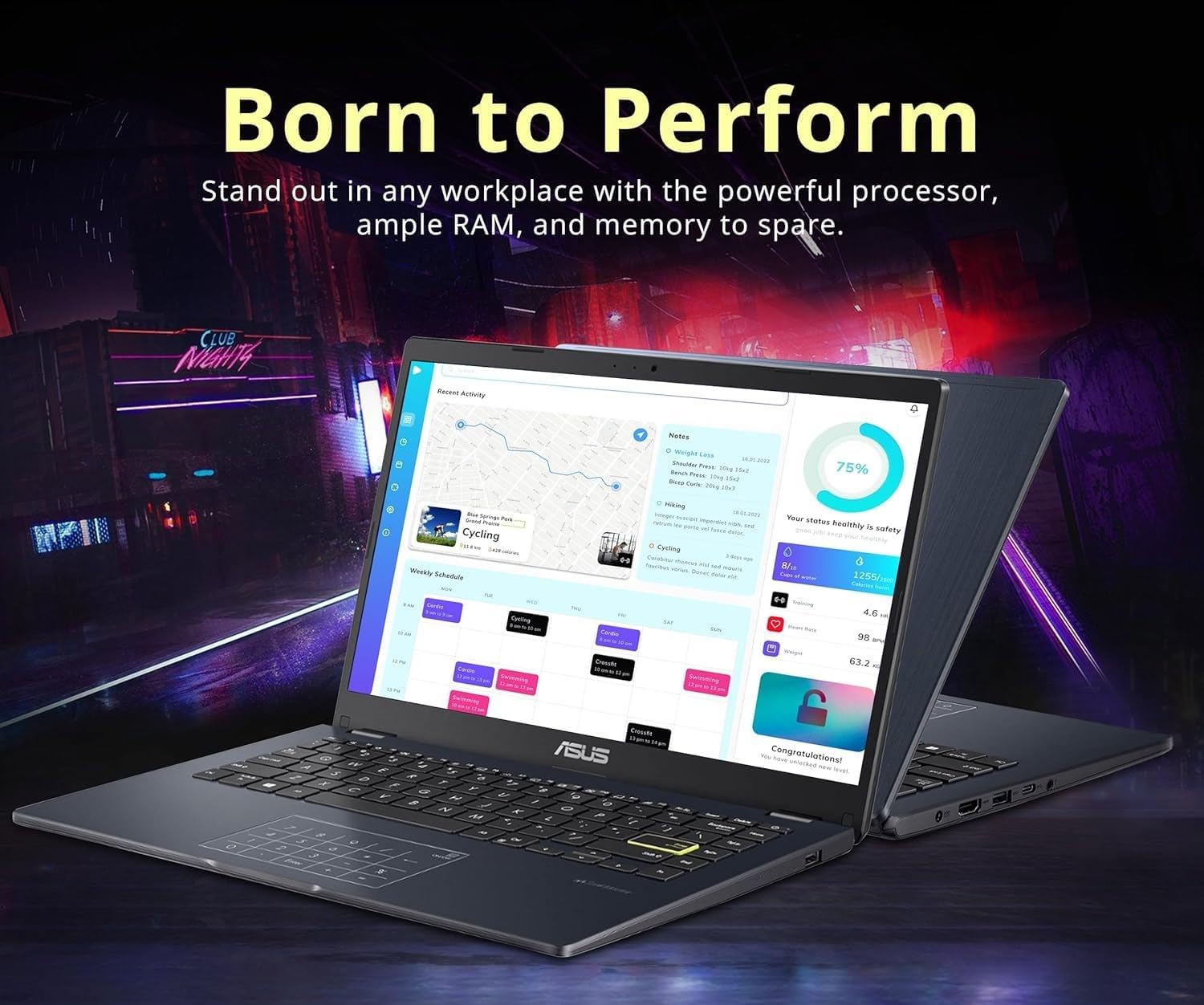 ASUS 14" Laptop for Business & Student, 14" FHD Display, Intel Celeron N4500, 1-Year of Microsoft 365, 4GB Memory, 64GB eMMC, NumberPad, Webcam, HDMI, Wi-Fi, Windows 11
