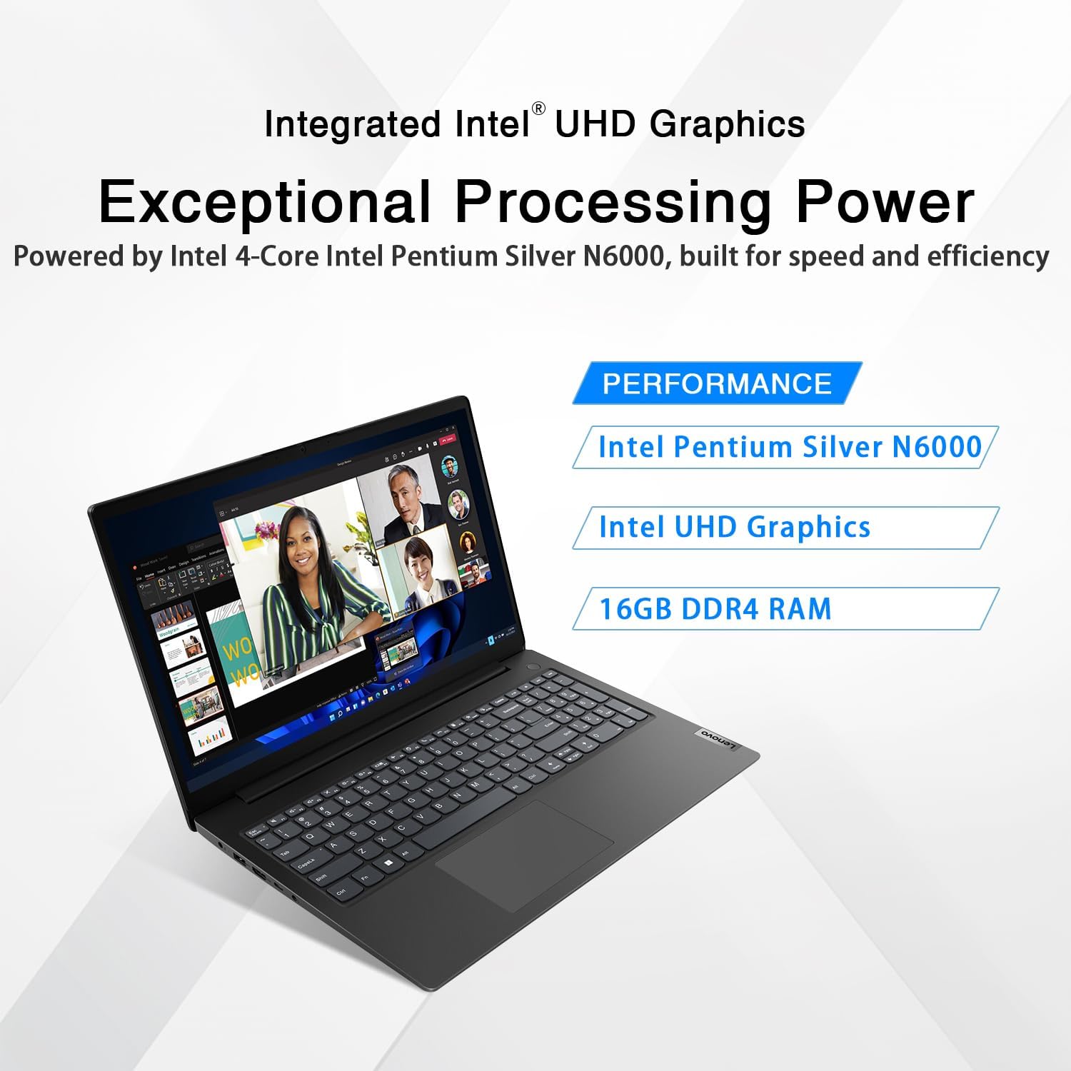 Lenovo V15 Business Laptop | Intel Pentium N6000 4-core Processor | 15.6 FHD (1920 x 1080) | 16GB RAM | 512GB PCIe SSD | Military Durability | Ethernet RJ-45 | Anti-Glare | WiFi-6 | Windows 11 Pro