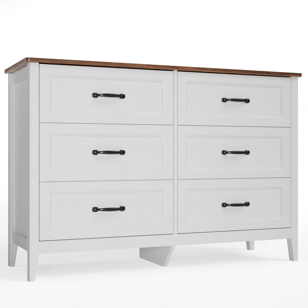 Gizoon 2-Piece Bedroom Furniture Set – Includes a 5 Drawer Dresser, a 6 Chest of Drawers,Modern Farmhouse Dresser Set, Ideal for Bedroom, Living Room