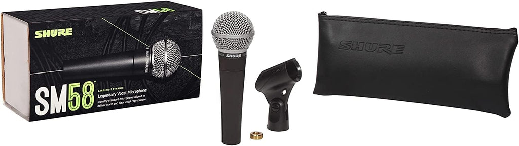 Shure SM58-LC Dynamic Vocal Microphone – Professional Handheld Cardioid XLR Mic for Singing, Live Performance, Studio Recording, Podcast & Broadcast, Black