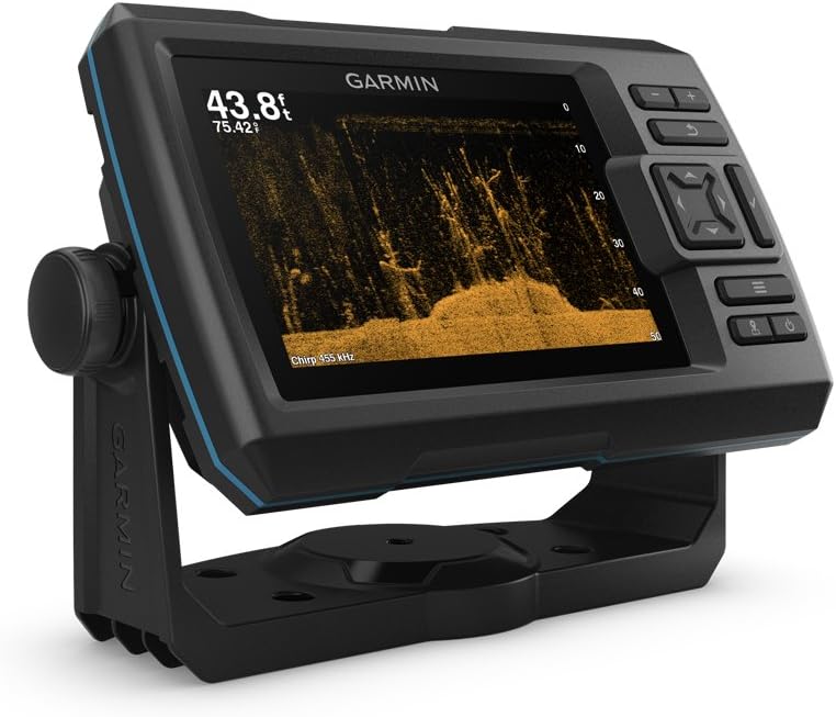 Garmin 010-01872-00 STRIKER 5CV with Transducer, 5" GPS Fishfinder, CHIRP Traditional And ClearVu Scanning Sonar Transducer, Built In Quickdraw Contours Mapping Software