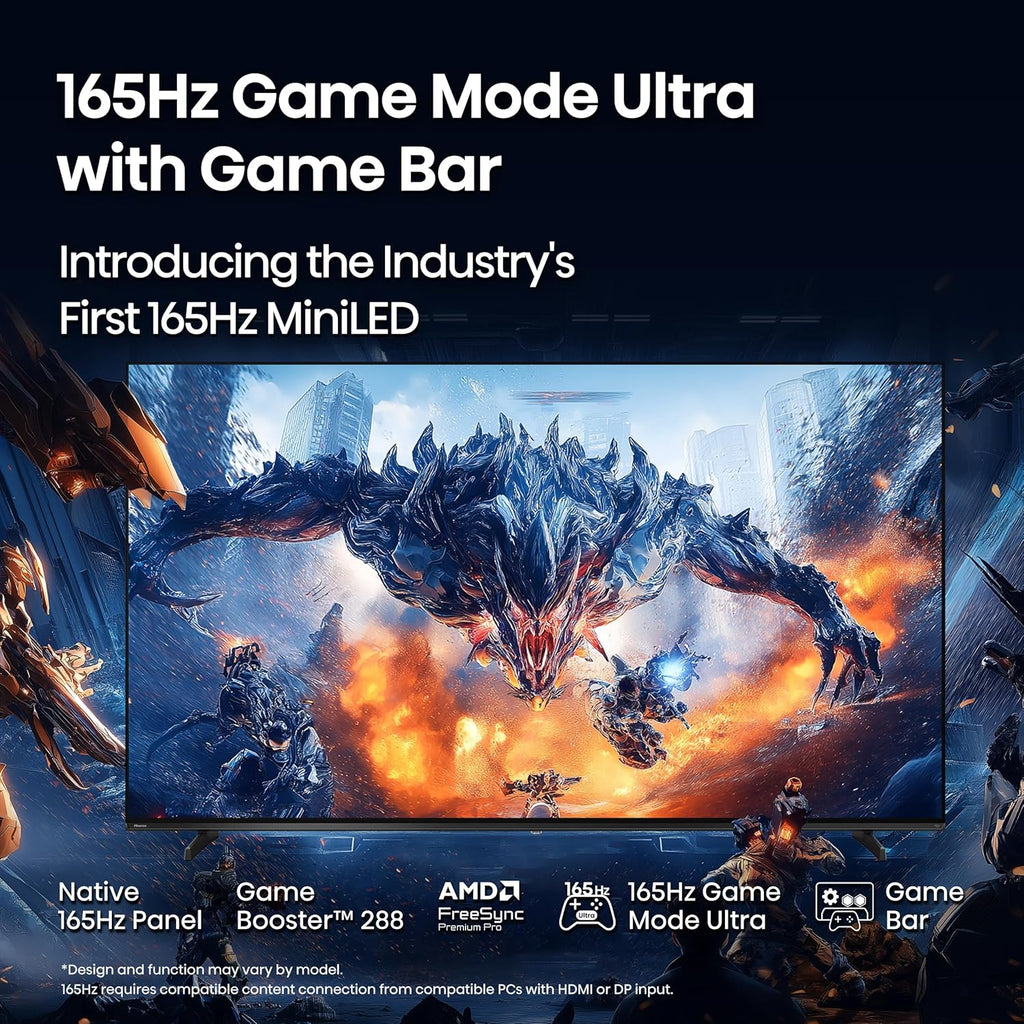 Hisense 65" U7 Mini-LED ULED 4K UHD Best Premium Gaming Google Smart TV (65U75QG, 2025 Model) - QLED, Native 165Hz, VRR 288, Up to 3000 Nits, HDR10+, Dolby Vision IQ · Atmos, IMAX Enhanced, 2.1.2 Ch