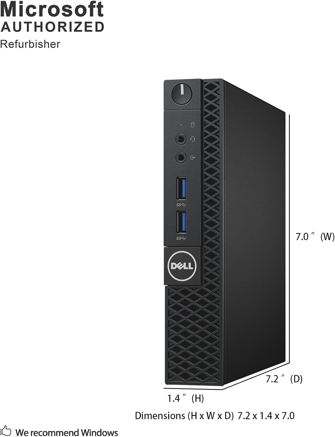 Dell OptiPlex 3060 Mini Desktop, Windows 11 Pro Micro PC Computer, Intel Core i5-8500T, 256GB SSD, 8GB RAM, WiFi, Bluetooth, LAN/RJ-45 (Renewed)