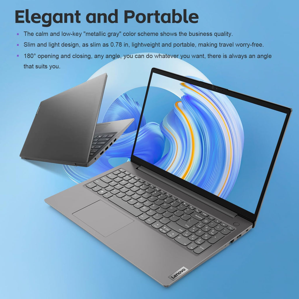 Lenovo Laptop V15 for Business (15.6" FHD Anti-Glare, Intel i7-1255U, 16GB RAM, 512GB PCIe SSD), Numeric Keypad, Type-C, Ethernet, Wi-Fi, Webcam, Military Grade, Win 11 Pro (Renewed)