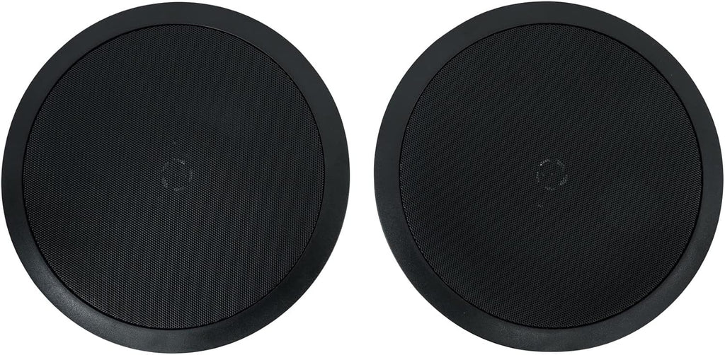 Rockville HC85-16 Black 8 in 700 Watt in-Ceiling Home Theater Speakers 16 Ohm, Aimable Tweeter, Paintable Grills, High Power, for Home Audio Systems, 6-Piece