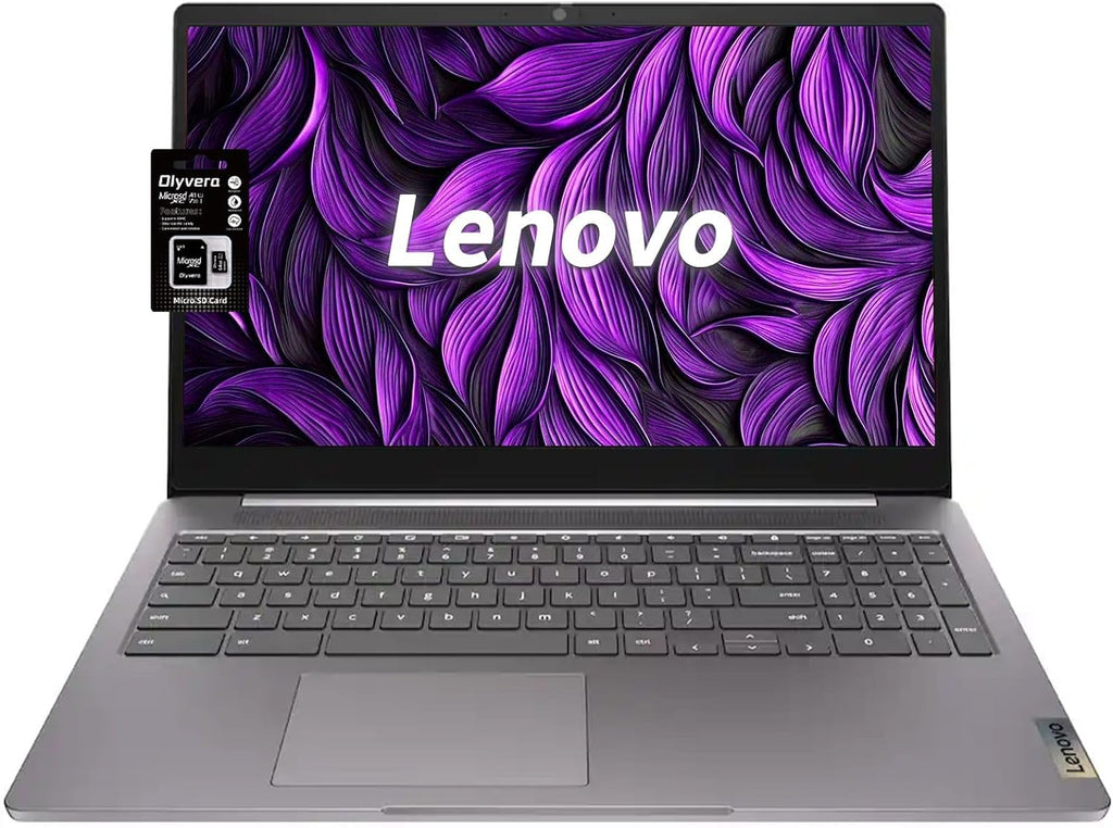 Lenovo 15.6" FHD Chromebook-Intel Quad-Core N4120(> N4020) 4GB RAM,192GB Storage,(64GB eMMC+128GB SDCard),with Privacy Camera,Wi-Fi6,HDMI1.4,Chrome OS,Artic Grey