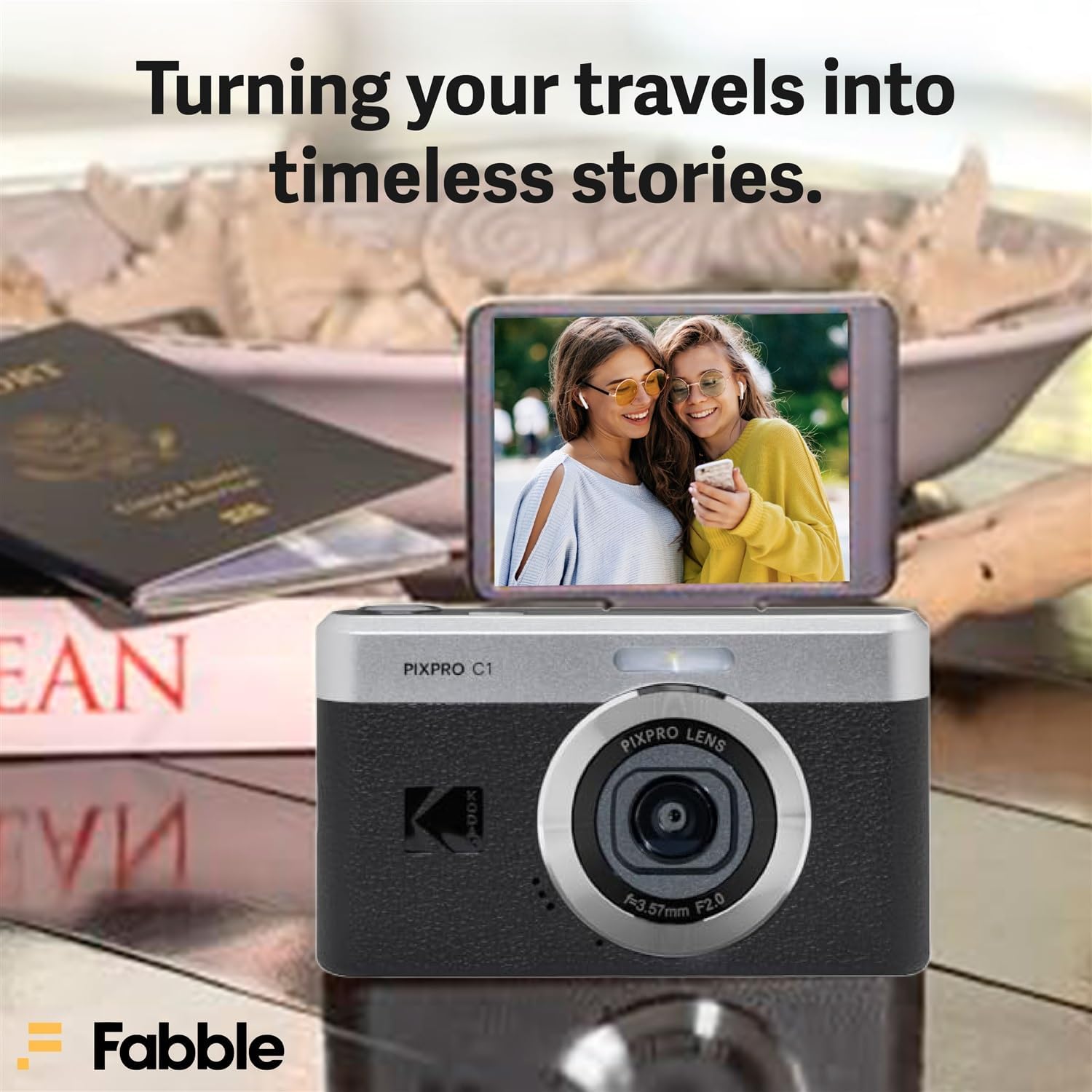 Kodak PIXPRO C1 Compact Digital Camera (Black) Bundle with 32GB microSDHC Card, Protective Camera Case, Hi-Speed USB Card Reader, USB-C Cable, AC Adapter, and Manufacturer Accessories