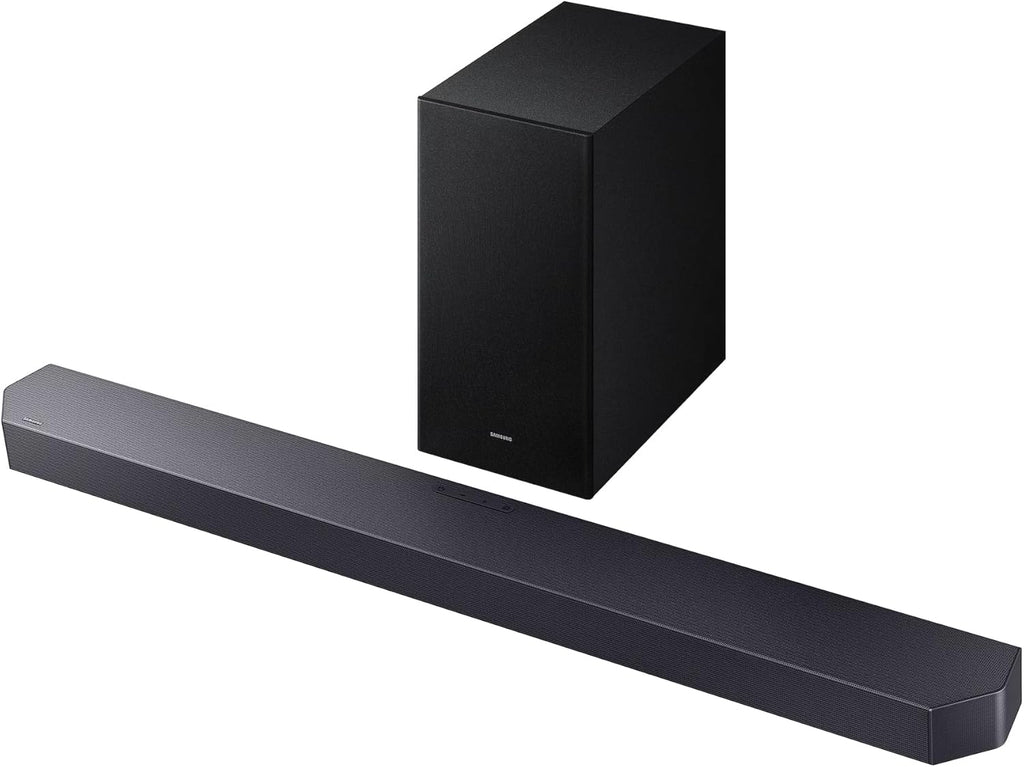 Samsung Q-Series Soundbar HW-Q600F, 3.1.2 Channel, Dolby Atmos Soundbar with Wireless Subwoofer, Q-Symphony, Adaptive Sound, SpaceFit Sound, Game Pro Mode, 4K Pass-Through Home Theater Audio System