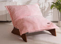 MAXYOYO Adjustable Living Room Chair, 3-Position Bean Bag Chair with Removable Cover, Upholstered Accent Chair with Frame, Soft Reclining Lounge for Bedroom, Apartment, Office, Pink