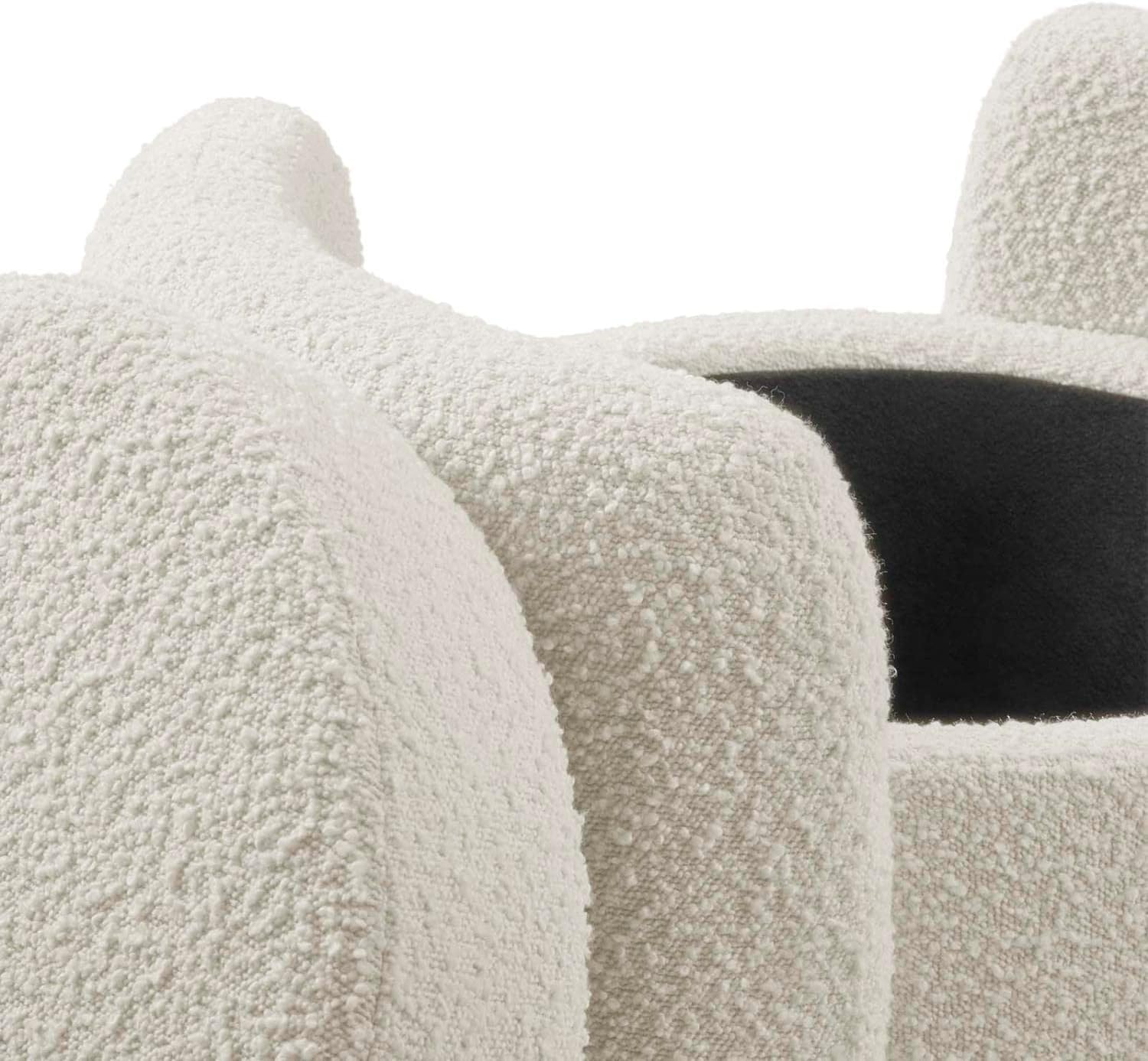 Modway EEI-5561-IVO Nebula Boucle Upholstered Upholstered Ottoman, Ivory