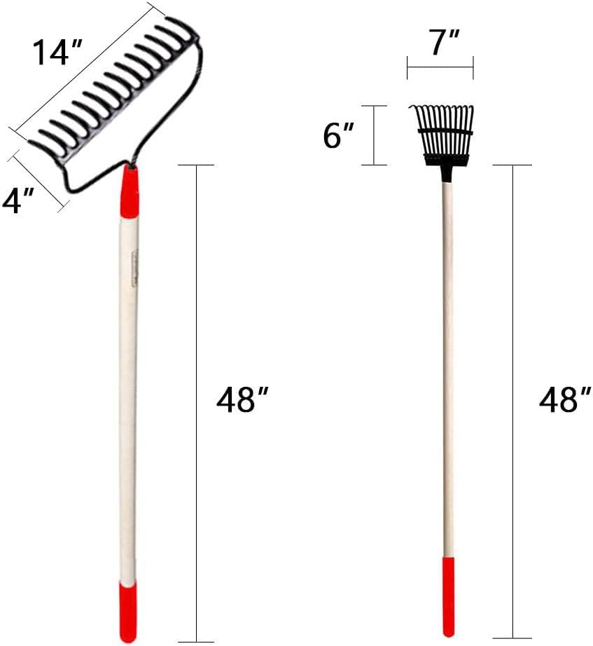 GardenAll 7-Piece Long Handle Garden Tools Set, Include Shovel Rake Hoe,Gardening Tools for Women,Lightweight Ergonomic Wood Handle Yard Work Set