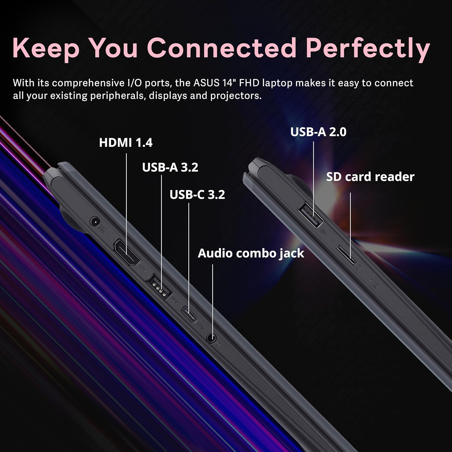ASUS 14" FHD Laptop, Intel Pentium N6000 Processor, 4GB RAM, 224GB Storage(64GB eMMC+160GB Docking Station Set), Intel UHD Graphics, Webcam, Bluetooth, Win 11, Star Black