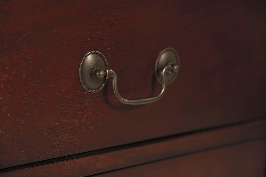 Signature Design by Ashley Alisdair Traditional 2 Drawer Nightstand, 23.75" Tall, Dark Brown