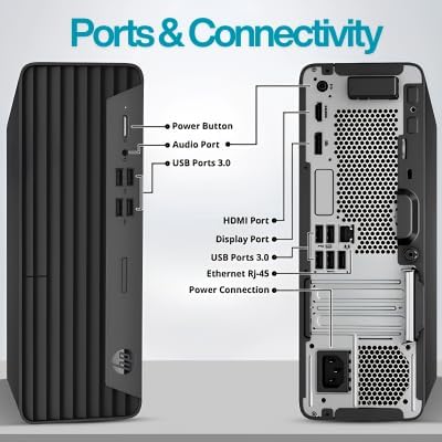 HP ProDesk G7 SFF Desktop Computer, Intel Processor, Dual 4K Display Support| 16GB RAM, 512GB SSD| WiFi| Bluetooth| HDMI, USB, RJ-45| Windows 11 Pro| Wired Keyboard & Mouse| Business & Personal Use