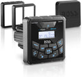 BOSS Audio Systems MGR450B Marine Gauge Receiver - Bluetooth, Digital Media MP3 Player, No CD Player, USB Port, AM/FM Radio, NOAA Weather Band Tuner, Weatherproof