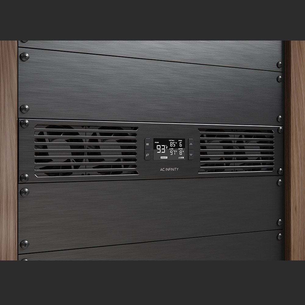 AC Infinity CLOUDPLATE T7, Rack Mount Fan Panel 2U, Exhaust Airflow, for Cooling AV, Home Theater, Network 19” Racks