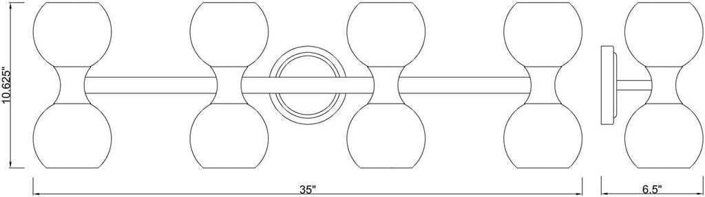Z-Lite 494-8V-BN Artemis Vanity, 8-Light 480 Total Watts, Brushed Nickel