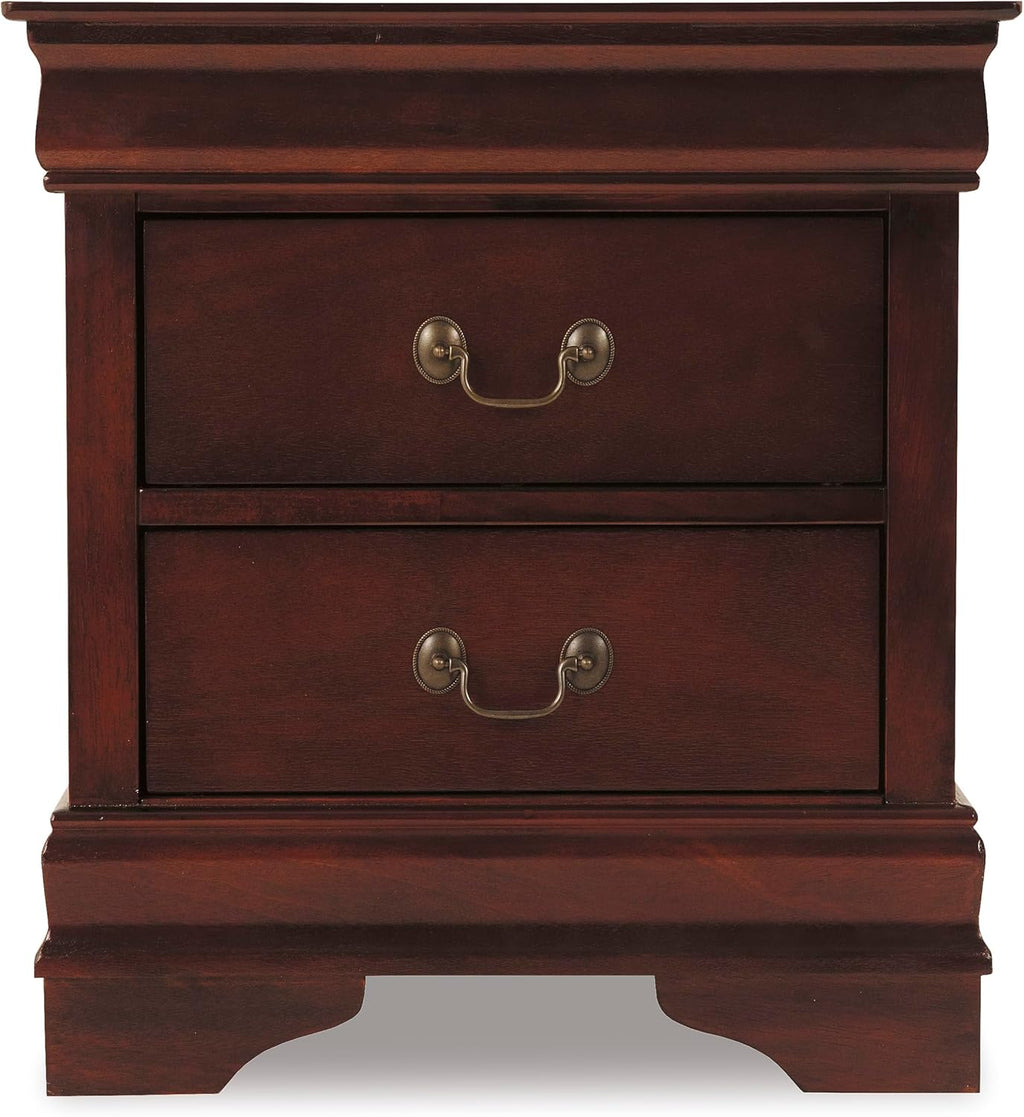 Signature Design by Ashley Alisdair Traditional 2 Drawer Nightstand, 23.75" Tall, Dark Brown