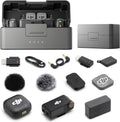 DJI Mic 3 Bundle (2 TX + 1 RX + Charging Case), Wireless Microphone for iPhone/Android/Camera, 32-bit Float Internal Recording, Dual Band Anti-Interference, 28h Use, Available for Lightning Device