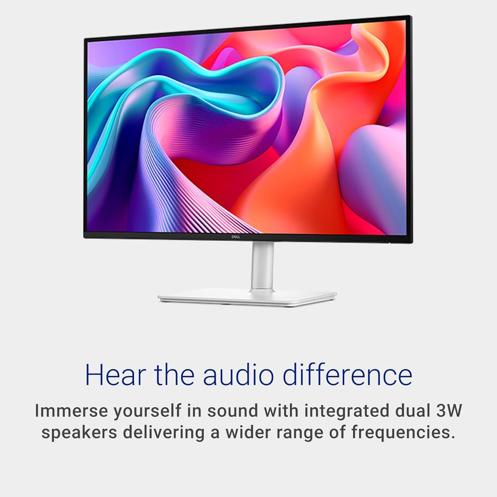 Dell 27 Plus QHD Monitor - S2725DSM - 27-inch QHD (2560x1440) 144Hz 1ms Display, 2 x 3W Speakers, HDMI/DisplayPort 1.4 Connectivity, Height/Tilt/Pivot/Swivel Adjustability, AMD FreeSync - Ash White