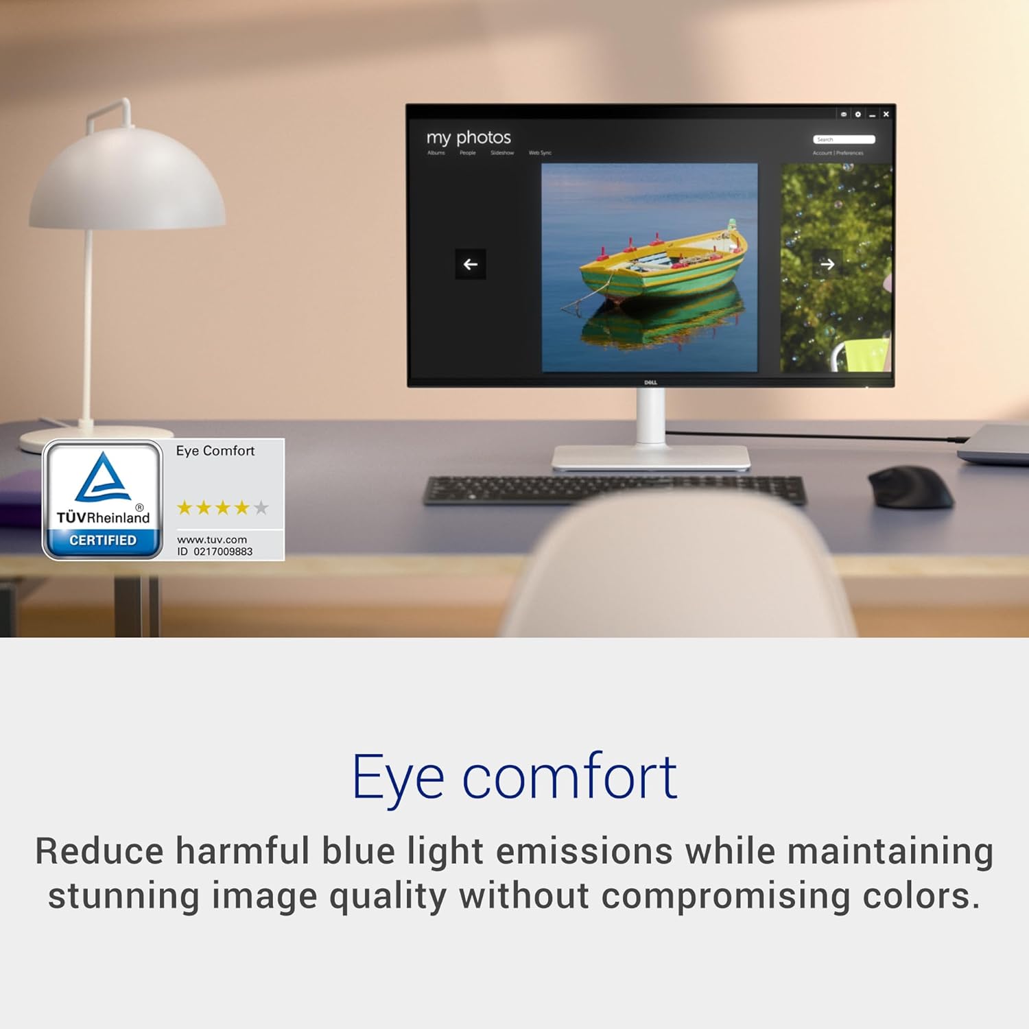 Dell 27 Plus QHD Monitor - S2725DSM - 27-inch QHD (2560x1440) 144Hz 1ms Display, 2 x 3W Speakers, HDMI/DisplayPort 1.4 Connectivity, Height/Tilt/Pivot/Swivel Adjustability, AMD FreeSync - Ash White