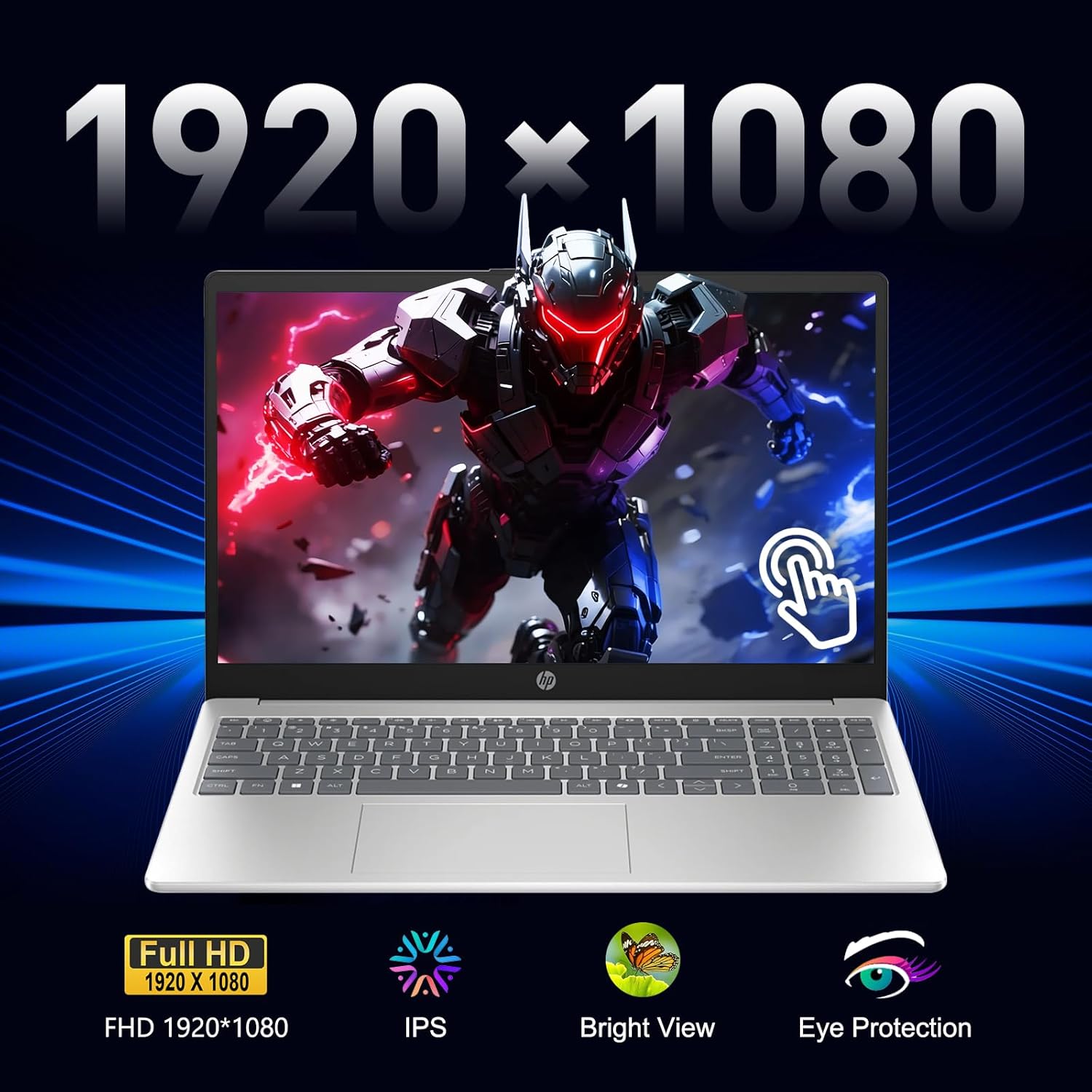 HP 15.6" FHD Touchscreen i7 Laptop, Intel 10-Core i7-1355U(Beat Core 7 160U), 16GB RAM 1TB SSD, Win 11 Pro Wifi6 Bluetooth Numeric Keypad Laptops-Computer for Business Gaming w/GM Accessory