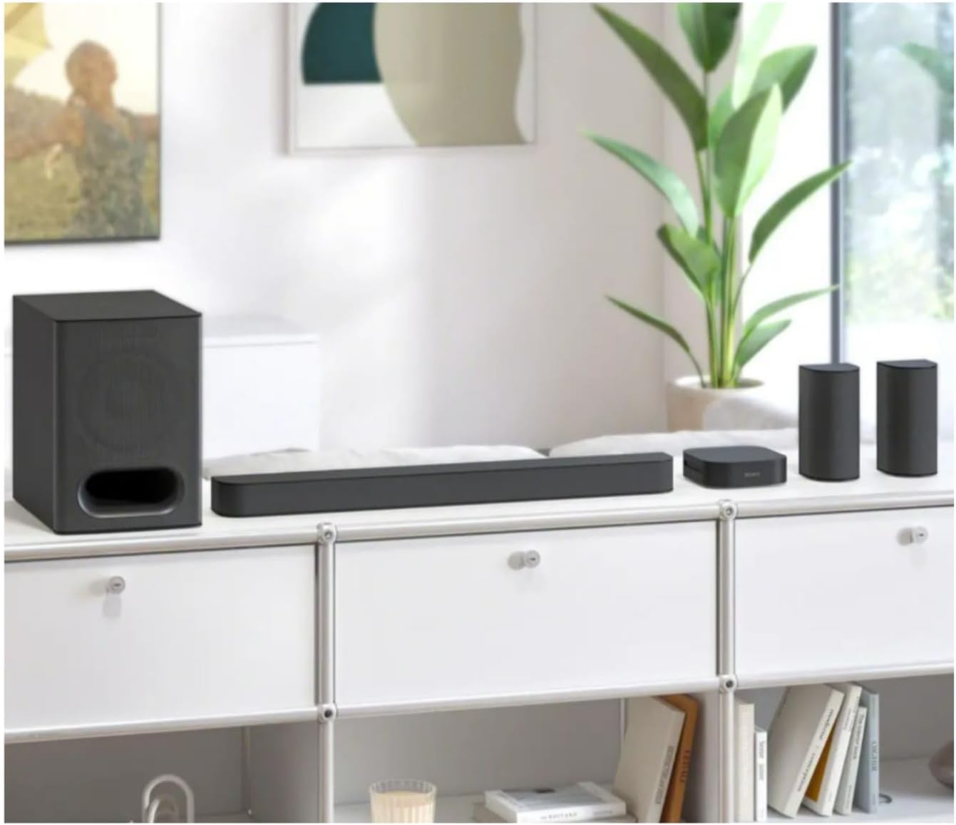 Sony BRAVIA Theater System 6 5.1ch Dolby Atmos Soundbar System Bundle with Subwoofer Isolation Feet and Cable Ties (3 Items)