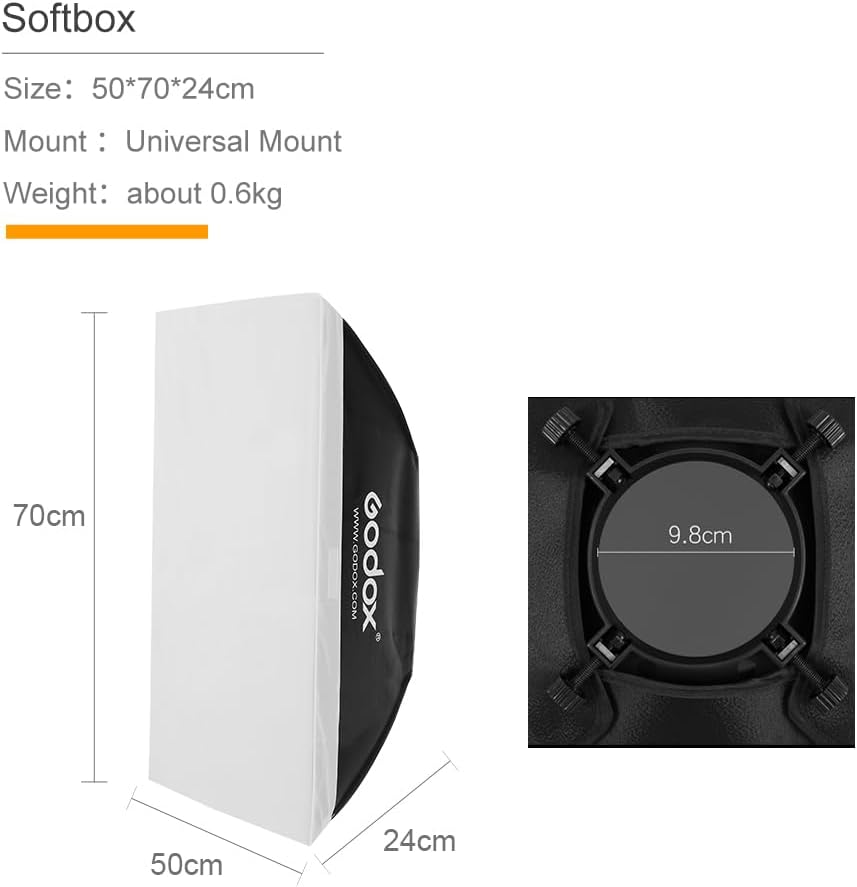 Godox 2X K-180A Strobe Light Kit, 180Ws Studio Strobe Light Kit for Photography,5600K Compact Monolights with RT-16 Trigger, Softbox, Tripod Stands, Storage Bag