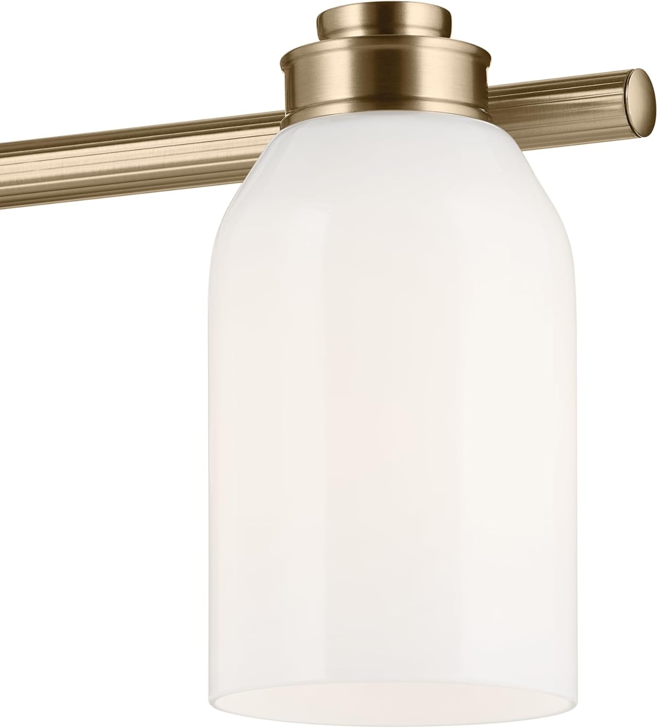 Kichler Shae 24.25" 3-Light Modern Bathroom Vanity Light Fixture with White Opal Glass Shade in Champagne Bronze for Powder Room and Over Mirror (24.25" W x 9" H), 55202CPZ