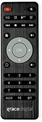 Grace Digital Mondo Elite Smart Internet Radio, Bluetooth, Wi-Fi, 7-Day Alarm – Microphone-Free (Black)