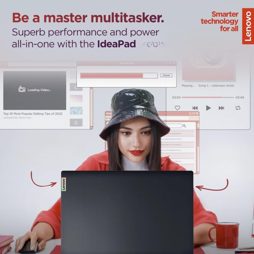 Lenovo IdeaPad Slim 3 15.6" FHD (1920 x 1080) Business Laptop Computer, 2026 Edition, Intel N150 CPU, 8GB DDR5 RAM, 128GB SSD, Windows 11 Home with Microsoft 365, No Mouse