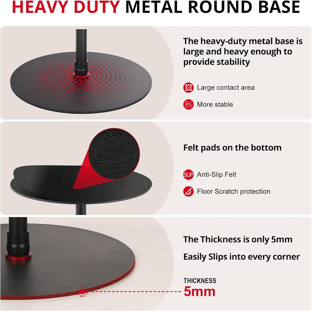GVM YB2L200 79.9in Heavy Duty Light Stand Kit (2-Pack), Round Base Monopod, 10kg Load Capacity, Flat Base for Stability, for Video Recording, Live Streaming, Interviews & Photography Studio