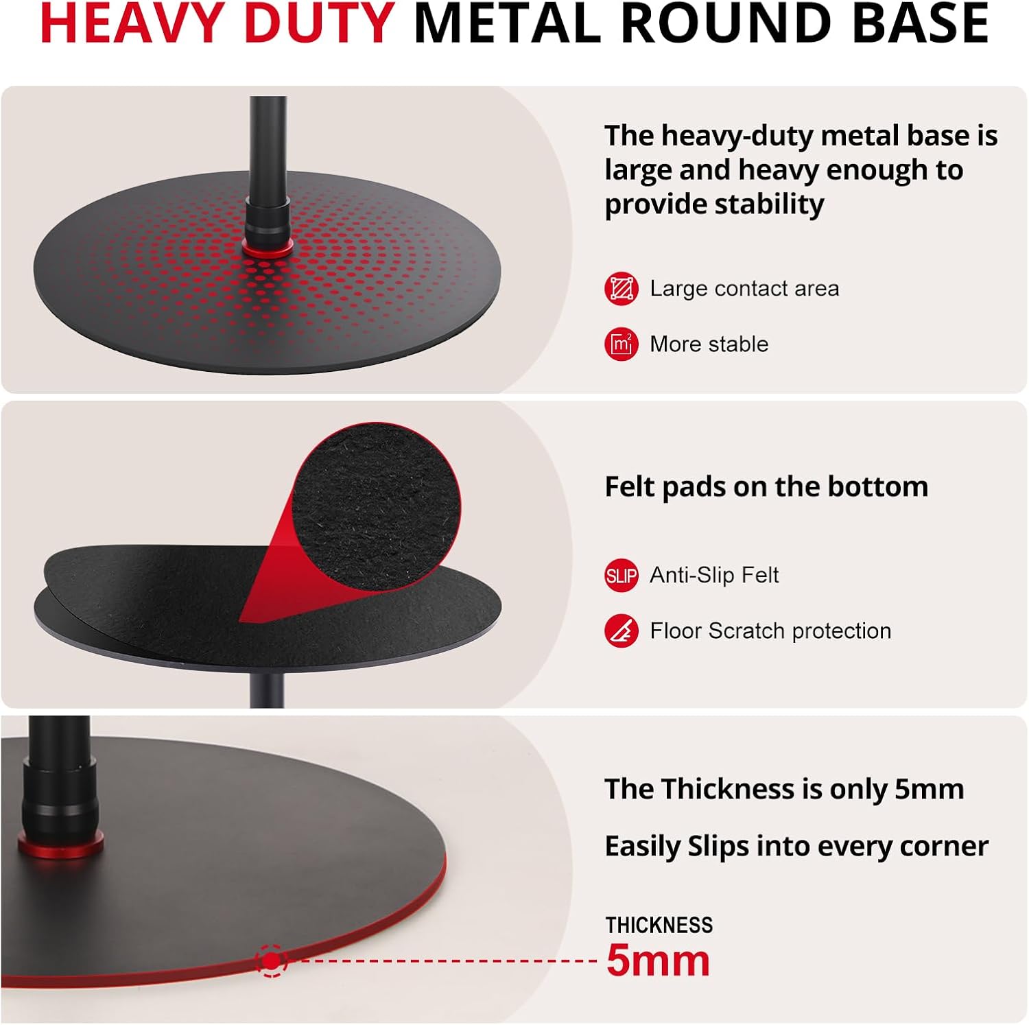 GVM YB2L200 79.9in Heavy Duty Light Stand Kit (2-Pack), Round Base Monopod, 10kg Load Capacity, Flat Base for Stability, for Video Recording, Live Streaming, Interviews & Photography Studio