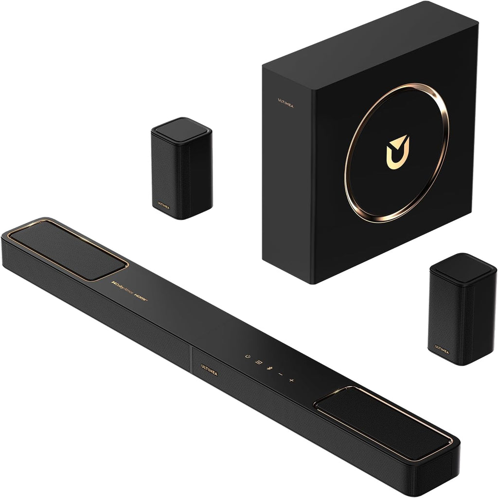 ULTIMEA 5.1.2ch Sound Bar with Dolby Atmos, Surround Sound System for TV with 2 Surround Speakers, Sound Bar for Smart TV, Soundbar for Home Theater, BT 5.4, HDMI eARC, Skywave F40 (New, 2026 Model)