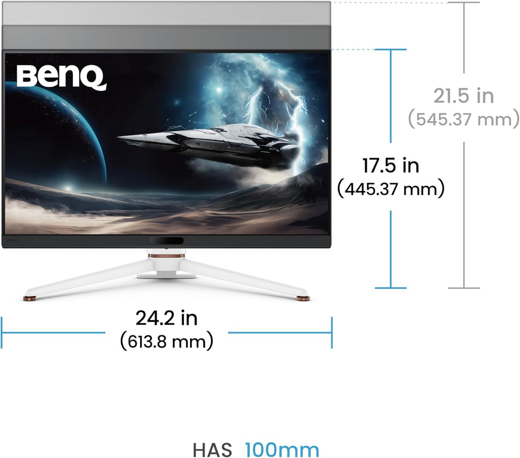 BenQ MOBIUZ EX271U 27” 4K eARC 165Hz 1ms DP 1.4 HDMI 2.1 65W USB-C Gaming Monitor, 95% P3, DisplayHDR 400, Freesync Premium, KVM, Pixsoul Engine, Remote Controller
