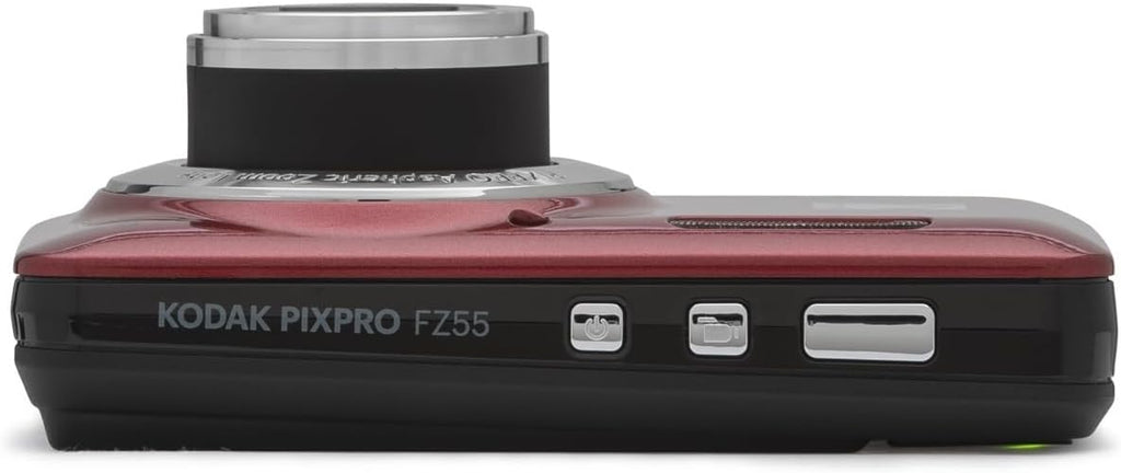 Kodak PIXPRO FZ55 Digital Camera (Red) + 32GB Memory Card + Point and Shoot Camera Case + Extendable Monopod + Lens Cleaning Pen + LCD Screen Protectors + Table Top Tripod Ultimate Bundle