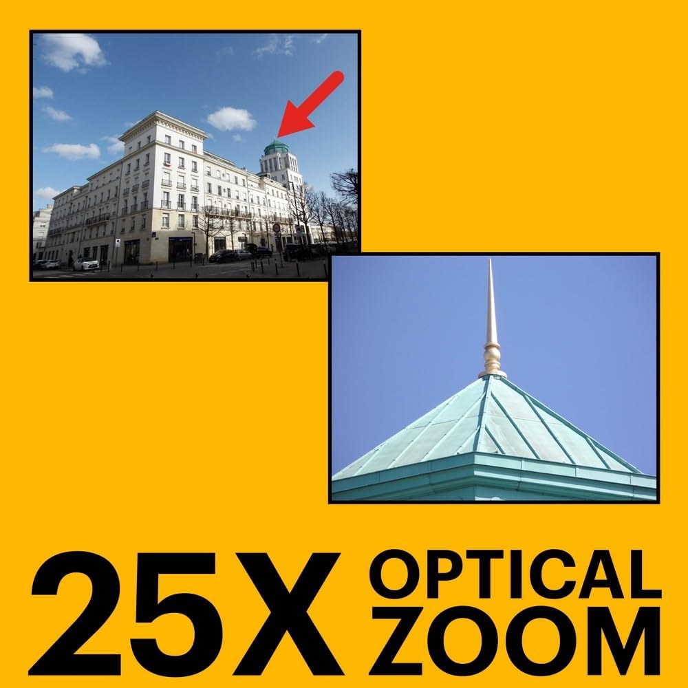 Kodak PIXPRO AZ255-RD 16MP Digital Camera 25X Optical Zoom 24mm Wide Angle Lens Optical Image Stabilization 1080P Full HD Video 3" LCD Vlogging Camera (Red)