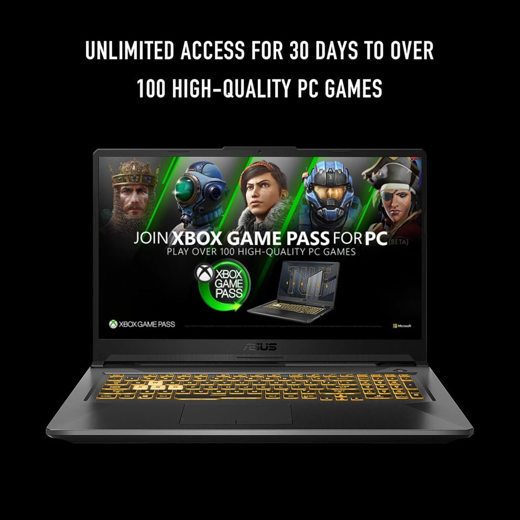 ASUS TUF Gaming A17 (2023) Gaming Laptop, 17.3” FHD 144Hz IPS-Level Display, NVIDIA® GeForce RTX™ 2050, AMD® Ryzen™ 5 7535HS, 86GB DDR5, 512GB PCIe Gen4 SSD, Wi-Fi 6, Windows 11, FA706NF-RS51