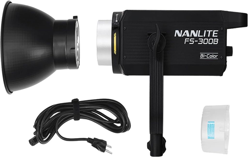 Nanlite FS-300B 350W Bi-Color LED Spotlight-2700K-6500K Adjustable CRI 96,App Control,Led Video Light Bowens Mount for Photography/Videography/YouTube/TikTok Content Creation & Live Streaming