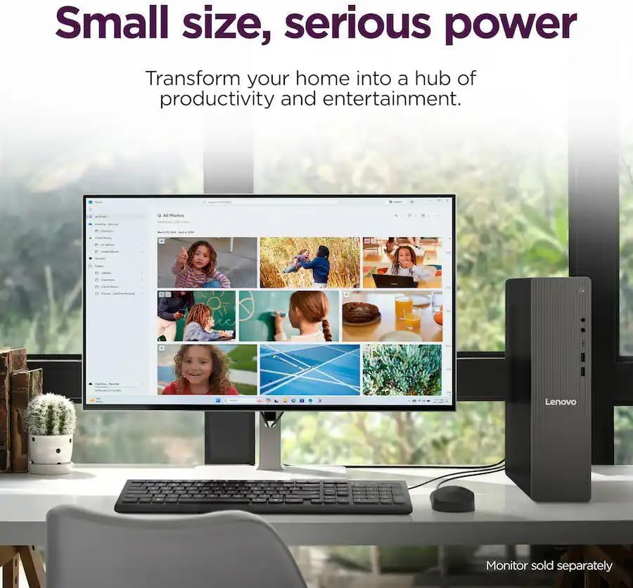 Lenovo IdeaCentre Secure & Productive Business Tower Desktop｜16GB DDR5 RAM | 14TH Intel 4-core (Beat i5-12400T) | 756GB Storage(256GB SSD & 500GB HDD) | HDMI, Wi-Fi 6E, RJ-45, USB-C｜Windows 11 Pro