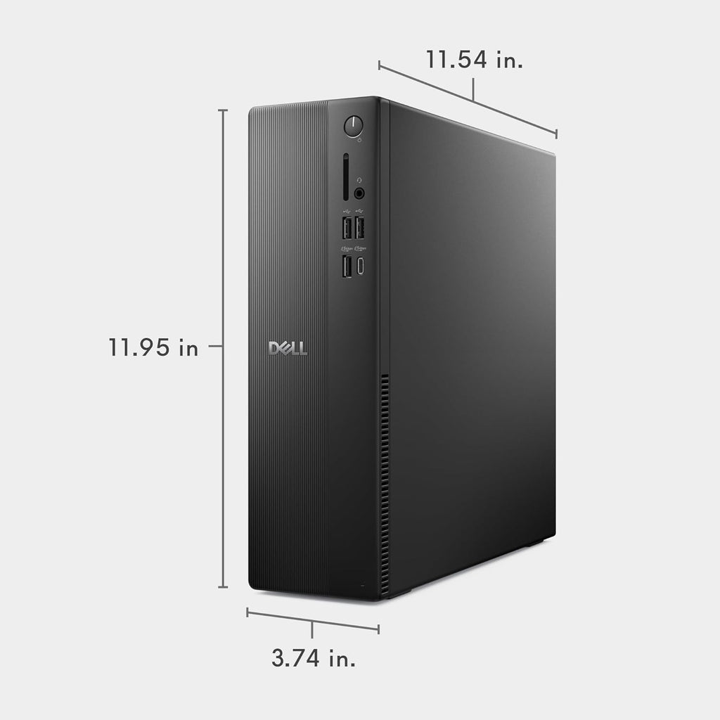 Dell Slim Desktop ECS1250 - Intel Core Ultra 5-225 Processor, UHD Graphics, 16GB Memory, 512GB M.2 SSD, 3.0 SD Card Reader, Wired Keyboard and Mouse, Windows 11 Home, Onsite+Migrate Service