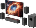 5.1.2 Virtual Surround Sound System for Small Rooms, Compact Smart TV Sound Bars Home Theater w/4 Wired Speakers, Clear Voice & Deep Bass, 5.25'' Wired Subwoofer Soundbar Easy Setup, ARC/OPT/BT, 2026