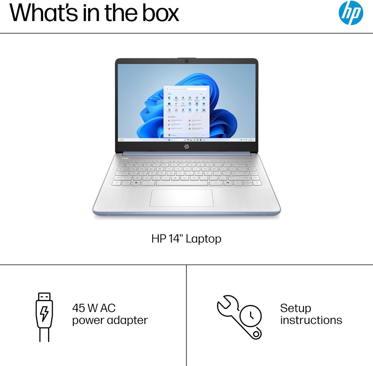 HP Laptop Computer for Students, 2026 Edition AI PC, 1 Year Office 365, Intel Processor, 16GB RAM, 128GB UFS, 500GB External HDD, Long Battery Life, Webcam, WiFi 6, Windows 11 Home S, Sky Blue