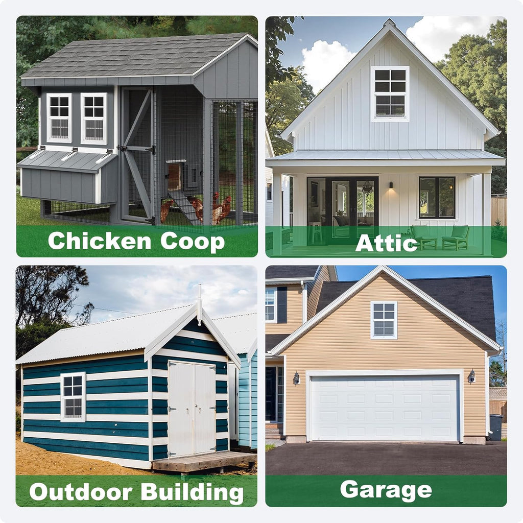 24" x 36" Shed Windows 2 Pack, Small Sliding Window with Tempered Glass & Metal Mesh Screen, Flush Mount Windows for Shed Chicken Coop Barn Household Garage Basement Cabin Playhouse