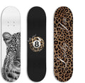 TwoDays Stockholm Cheetah Skateboard Wall Decor - Leopard Print Modern Style Wall Mount Art Set for Men's Apartment & Dorm, Cool Skate Deck, Trendy Skater Room Design (Set of 3)